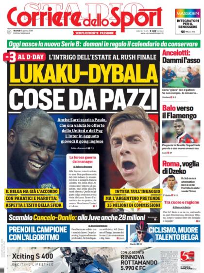 罗体封面：卢卡库&迪巴拉，距离诺曼底登陆还有三天