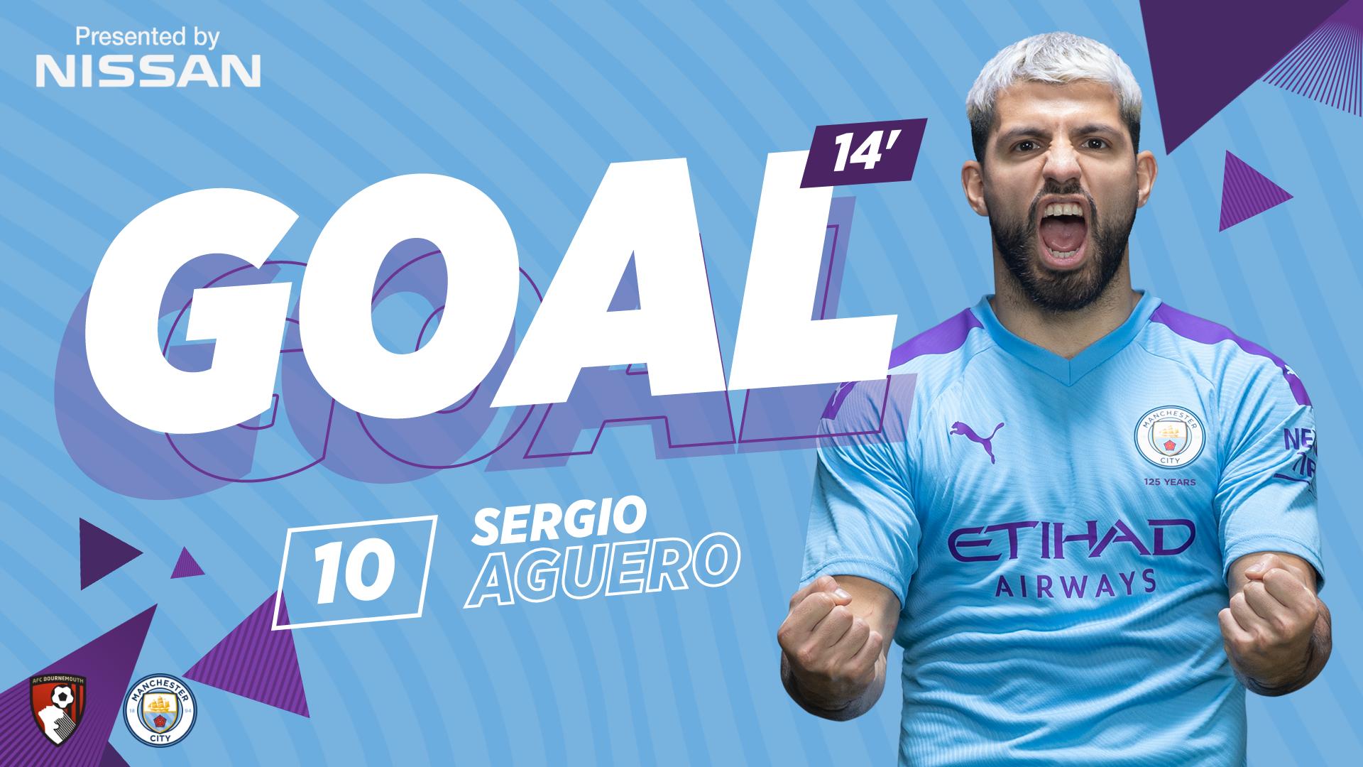 GIF：阿圭罗禁区内推射破门，曼城客场1-0领先