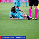 官方：阿尔巴左腿腿筋不适，明天将进一步进行检查