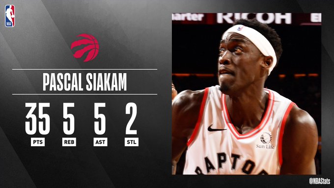 NBA官方评选今日最佳数据：西亚卡姆35+5+5当选