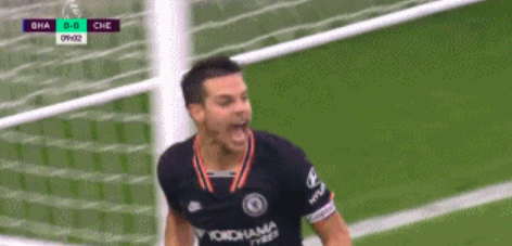 GIF：亚伯拉罕射门被挡，阿斯皮利奎塔补射入网