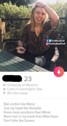 流言板 内涵丰富 来看tinder上这位介绍全是足球明星的女网友 虎扑 流言板 内涵丰富 来看tinder上这位介绍全是足球明星的女网友 虎扑