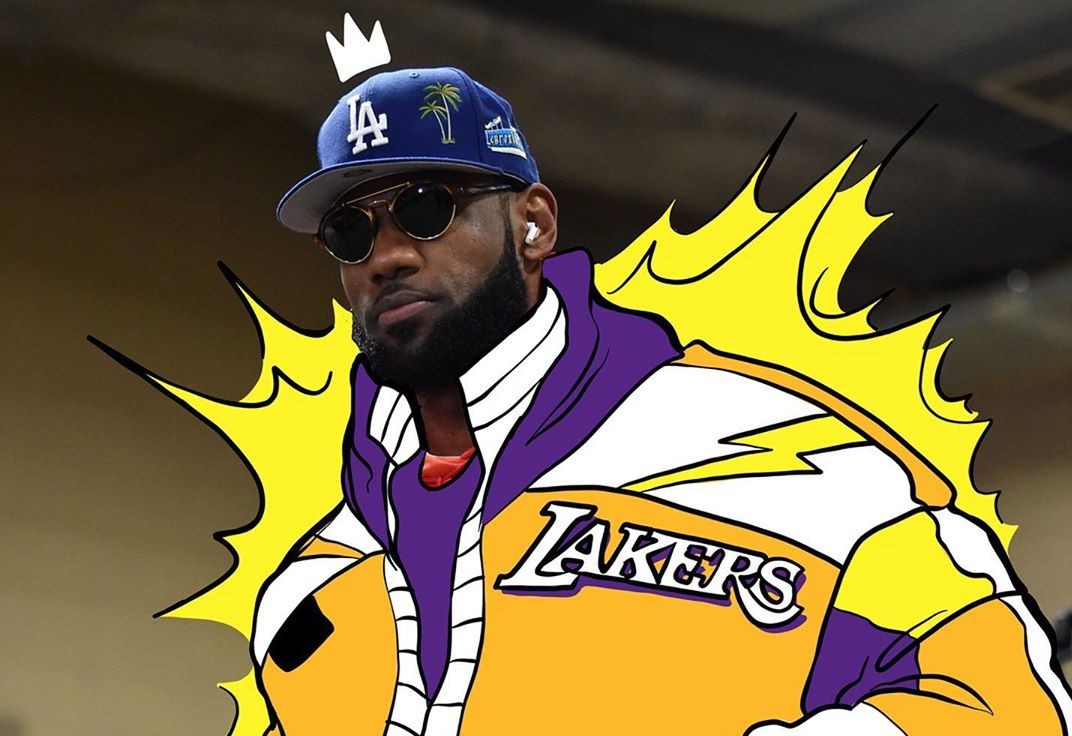 潮！詹姆斯库里伦纳德等球星身穿Starter夹克漫画效果图