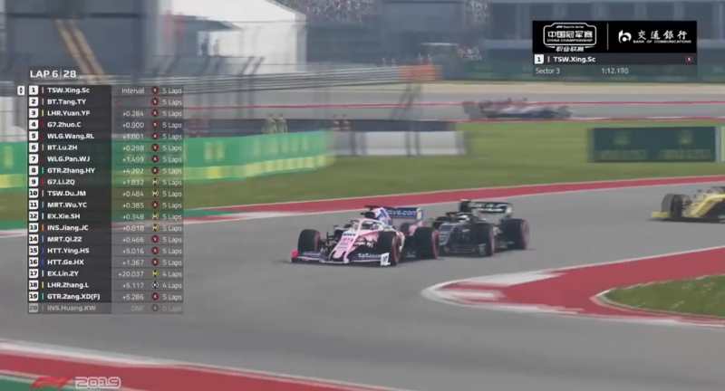 F1电竞中国冠军赛,邢思成第三轮双冠