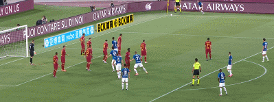 GIF：国米角球开出，德弗莱头球破门，国米1-0罗马