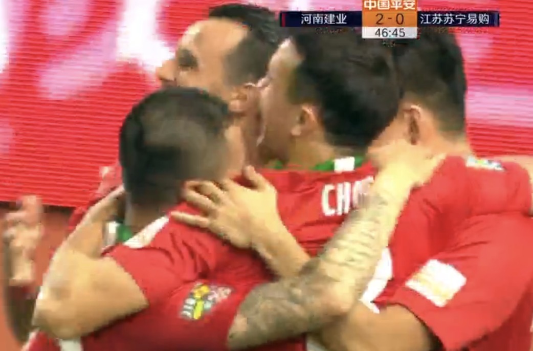GIF：多拉多再入一球梅开二度，建业2-0苏宁
