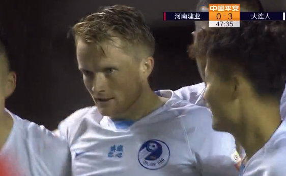 GIF：拉尔森下半场开场闪击破门！建业0-3大连人