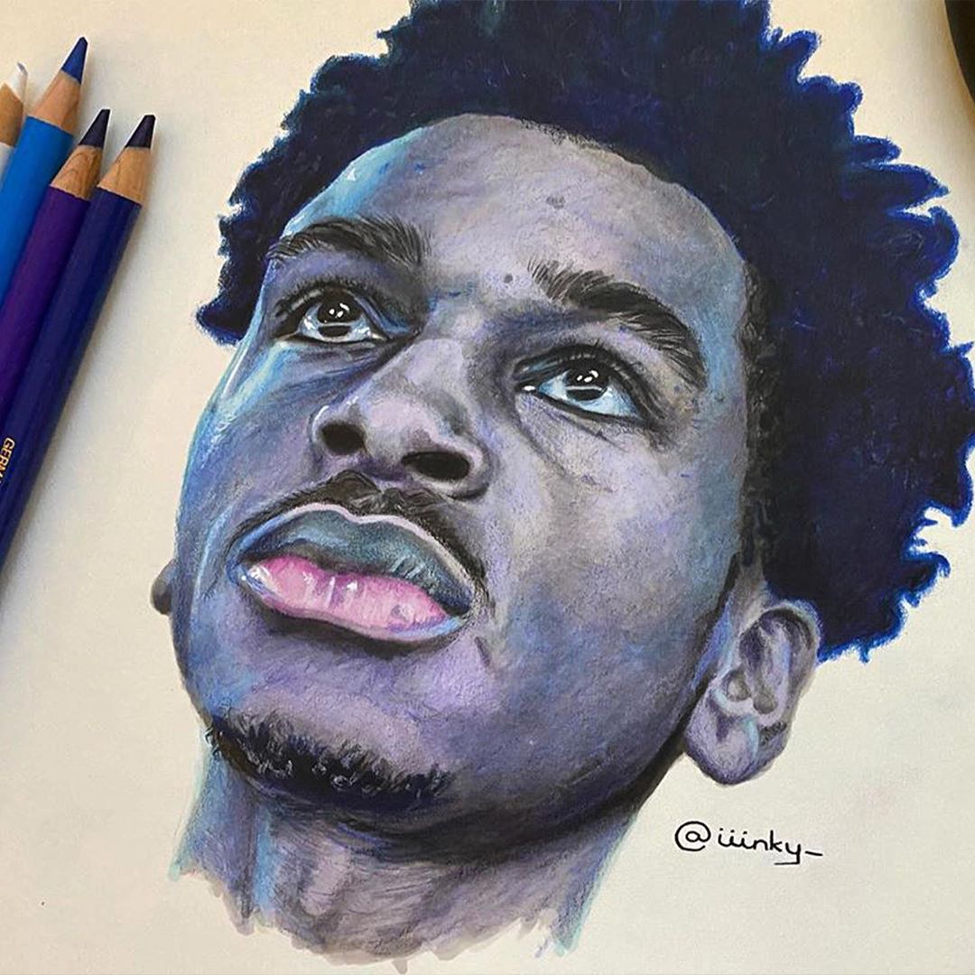 惟妙惟肖！雷霆官方晒球迷为亚历山大创作的肖像画