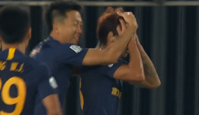 GIF：绝杀？叶楚贵93分钟破门，富力1-0大连