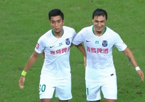 GIF：阿卜杜拉死角远射扳回一城！华夏2-1黄海